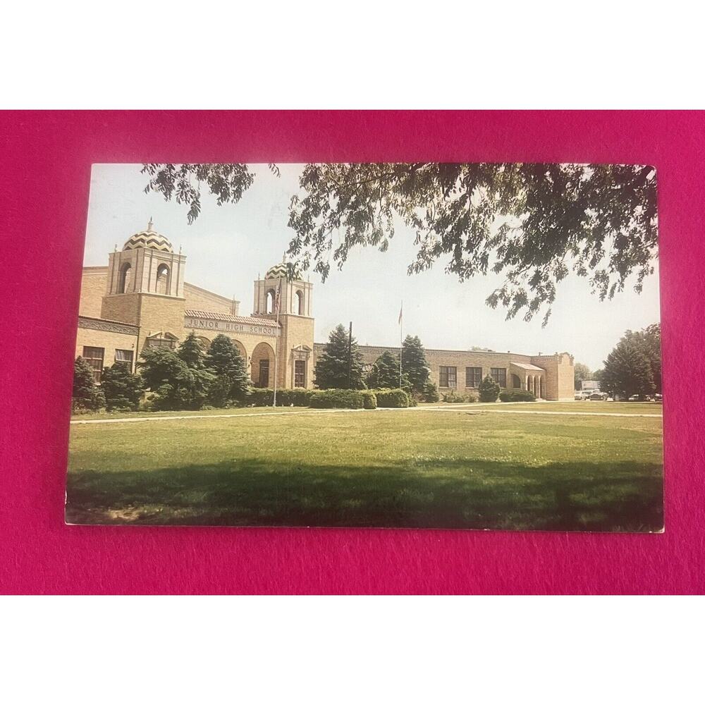 Postcard-Junior High School Clovis, New‎ Mexico Posted 1968